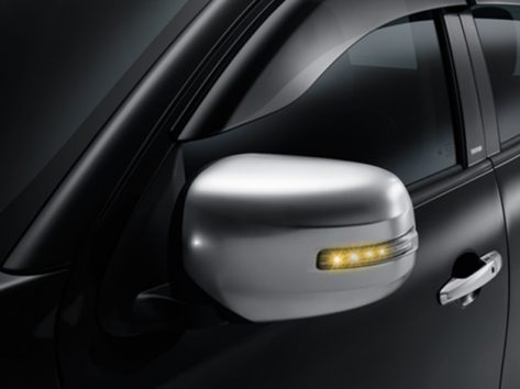 กระจกมองข้างโครเมียม พร้อมไฟเลี้ยว ปรับและพับด้วยไฟฟ้า