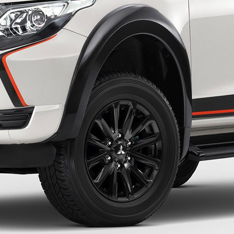 ล้ออัลลอยขนาด 17 นิ้ว สีดำ (ล้อหน้า/หลัง และ ล้ออะไหล่)